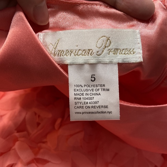 American Princess | formal coral party dress with built in tulle petticoat - Picture 11 of 16
